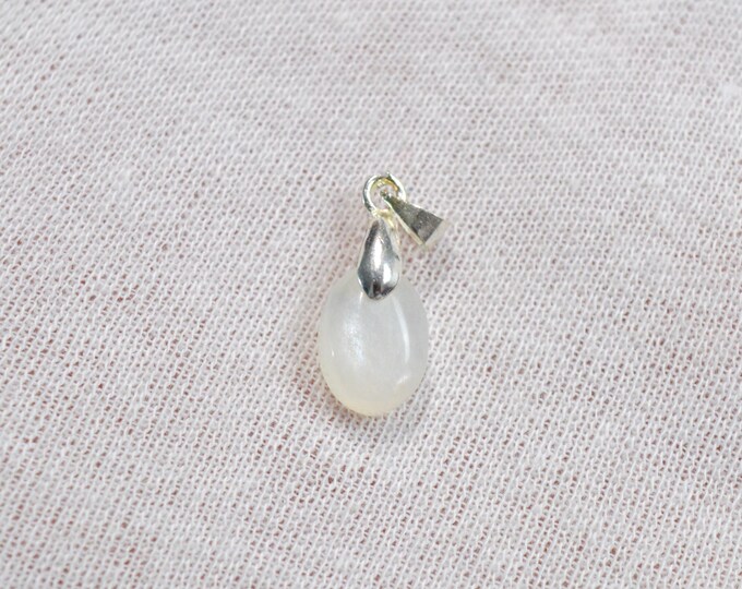 Pierre de lune blanche 6.2 carats - pendentif cabochon pierre naturelle - Tanzanie / FV22