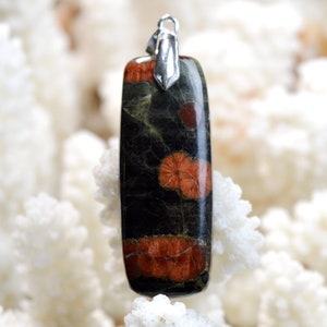 35 carat peanut obsidian - natural stone cabochon pendant - Mexico / EH44