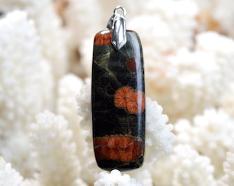 35 carat peanut obsidian - natural stone cabochon pendant - Mexico / EH44