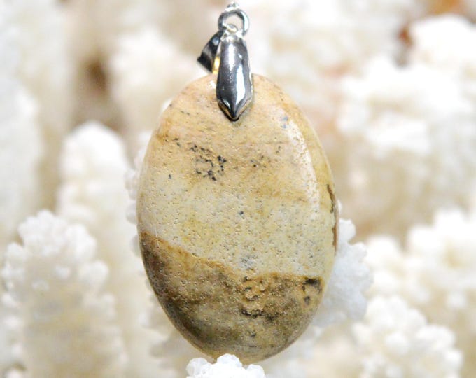 Landscape Jasper 45 carats - natural stone cabochon pendant - Namibia / GC85