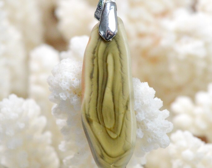Jaspe Impérial 16 carats - pendentif pierre naturelle - Mexique // DJ78