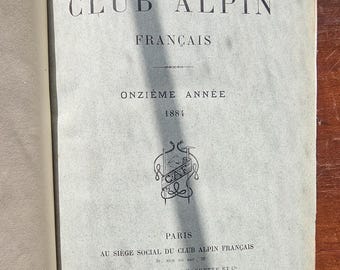 C.A.F - French Alpine Club - 11th year directory 1884 - 1885 - Used