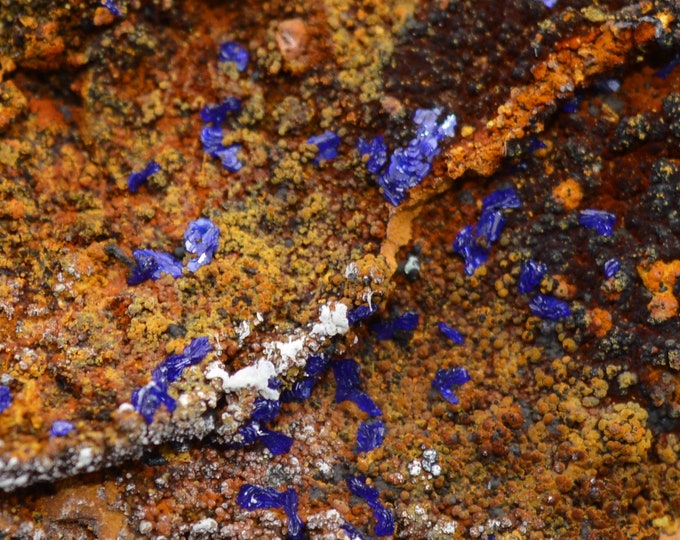 Azurite - Christiana Mine, Lavrion, Attiki Prefecture, Greece Micromount