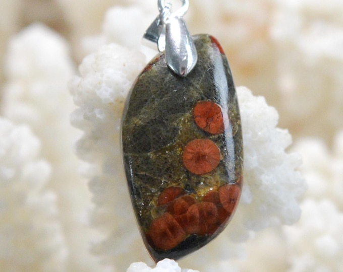 17k Peanut Obsidian - Natural Stone Cabochon Pendant - Mexico / FW69