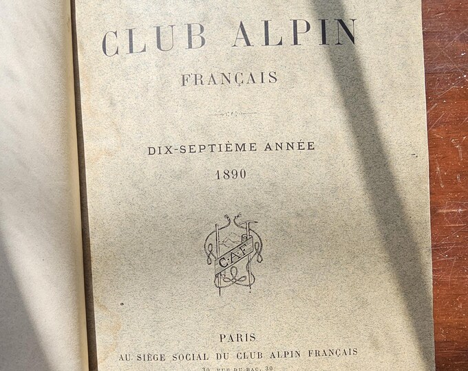 C.A.F - French Alpine Club - 17th year directory 1890 - 1891 - Used
