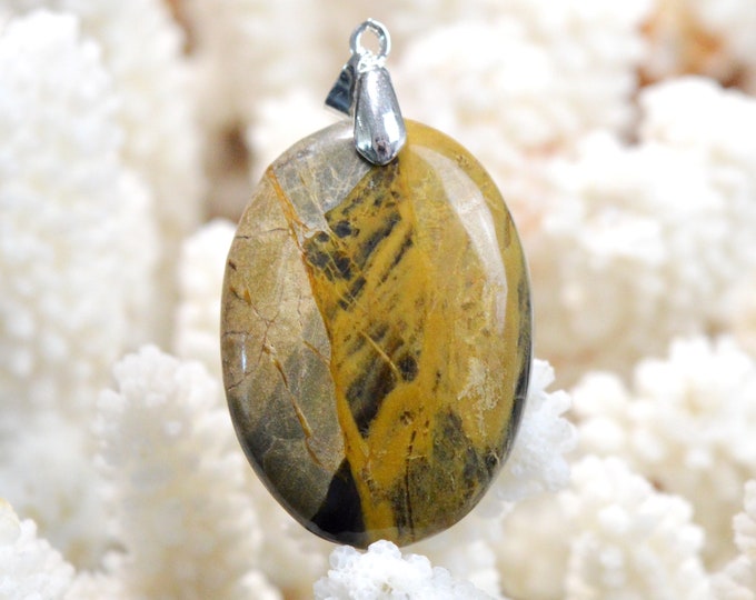 66 carat brown jasper - natural stone cabochon pendant - South Africa / DZ76