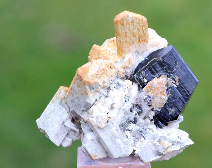 Schorl Tourmaline & Feldspar Opal AN Quartz Muscovite 30 grams - Erongo Mountains, Karibib, Erongo Region, Namibia
