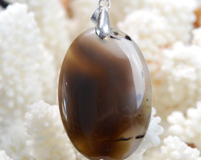 60 carat agate - natural stone cabochon pendant - Brazil // DS42