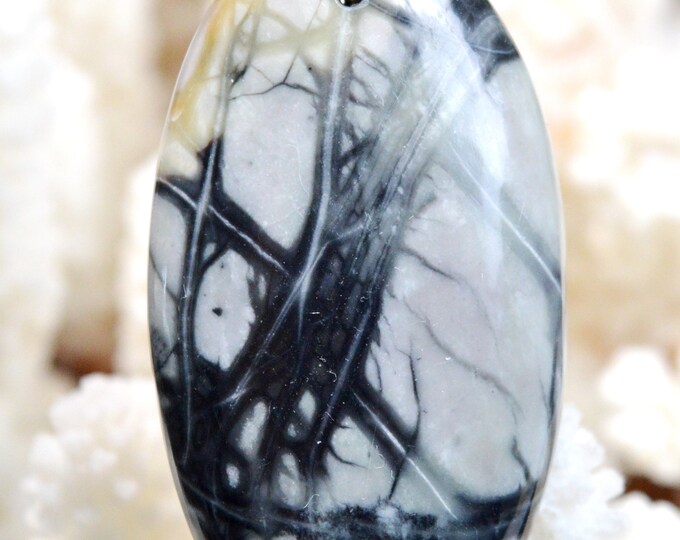 93 carat Picasso Jasper - natural stone cabochon pendant - Utah, USA // AH65