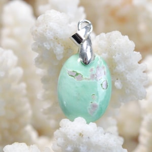 8 carat Variscite - natural stone cabochon pendant - USA / EV56
