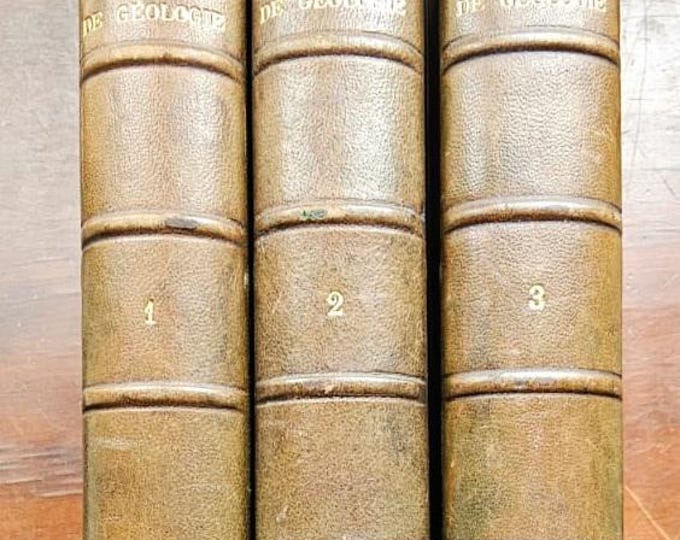 3 volumes - Treatise on geology - Albert de Lapparent - 1900 - Used