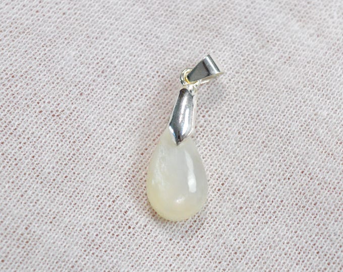 Pierre de lune blanche 9.5 carats - pendentif cabochon pierre naturelle - Tanzanie / FV17