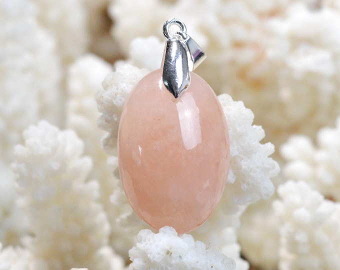 Morganite 36 carats - pendentif cabochon pierre naturelle - Pakistan / FA33