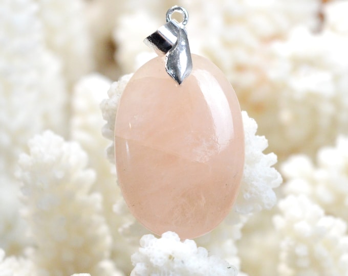 Morganite 38 carats - pendentif cabochon pierre naturelle - Pakistan / EI23