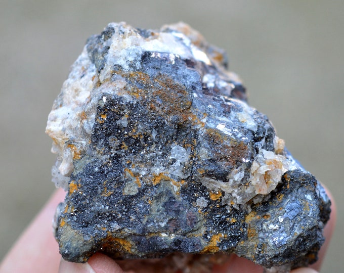 Galena & Quartz 262 grams - Pranal, Bromont-Lamothe, Riom, Puy-de-Dôme, Auvergne-Rhône-Alpes, France