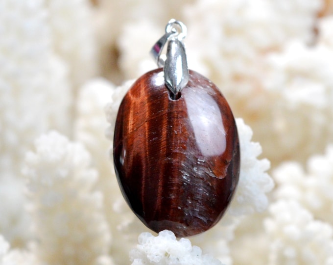 Oeil de taureau 40 carats - pendentif cabochon pierre naturelle - Afrique du Sud / ES73
