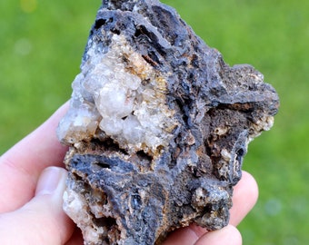 Goethite & Quartz 397 grams - Steingraben Mine, Urbès, Thann-Guebwiller, Haut-Rhin, Grand Est, France