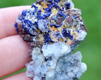 Azurite & Hemimorphite Halloysite 30 grams - Kamariza mines, Lavrion Mining District, Lavreotiki, East Attica, Attica, Greece