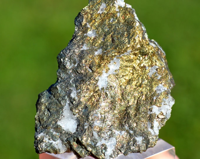 Chalcopyrite 99 grams - Le Burg Mine, Paulinet, Albi, Tarn, Occitanie, France