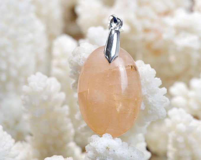 Morganite 31 carats - pendentif cabochon pierre naturelle - Pakistan / FA35