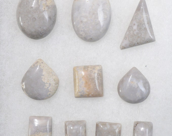 Lot x10 Agate Crazy Lace 276 carats - cabochon pierre naturelle - Mexique // BY55