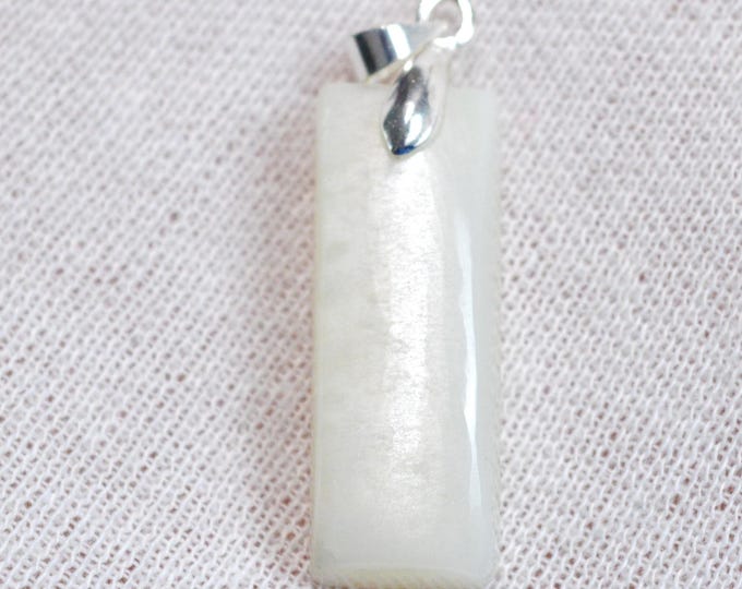 Pierre de lune blanche 21 carats - pendentif cabochon pierre naturelle - Tanzanie / FS88