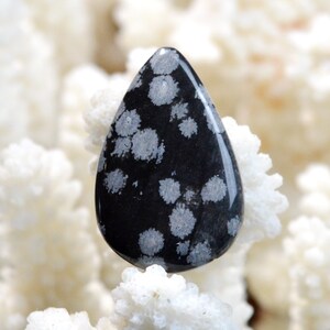 Obsidienne Flocon 21 carats - cabochon pierre naturelle - USA / EM8