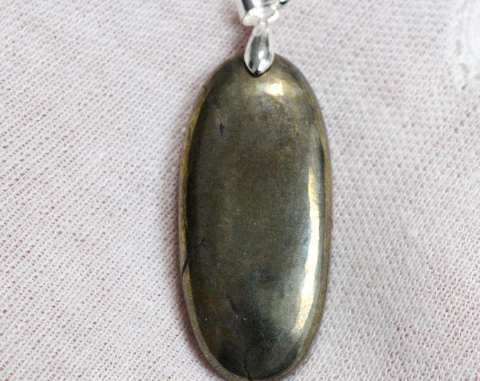Pyrite 85 carats - pendentif cabochon pierre naturelle - Perou / FQ92