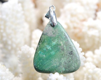 Sonora Chrysocolla 44 carats - natural stone cabochon pendant - Sonora, Mexico / ED6