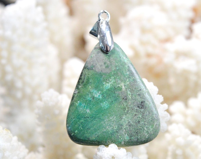 Sonora Chrysocolla 44 carats - natural stone cabochon pendant - Sonora, Mexico / ED6