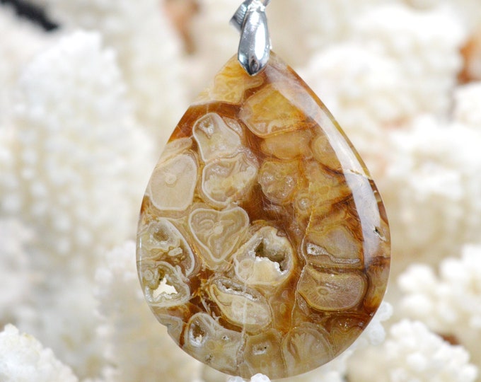 Agate 78 carats - pendentif cabochon pierre naturelle - Mexique // DO59