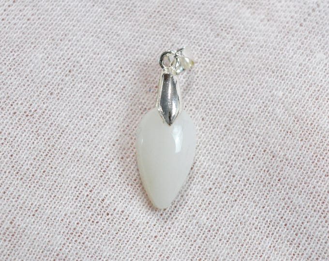 Pierre de lune blanche 11 carats - pendentif cabochon pierre naturelle - Tanzanie / FV13