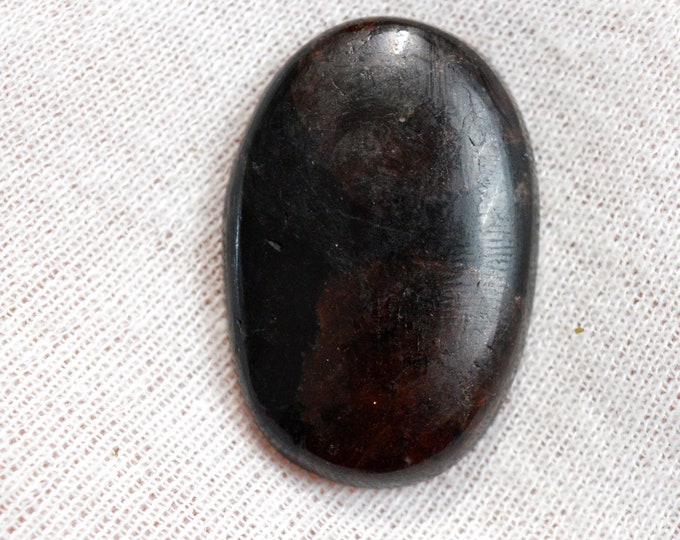 Grenat Spessartine & Tourmaline Schorl 61 carats - cabochon pierre naturelle - Pakistan / ES63