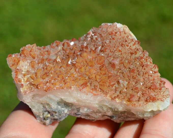 Hematoid Quartz & Fluorite 235 grams - L'Argentolle, Saint-Prix, Autun, Saône-et-Loire, Burgundy-Franche-Comté, France