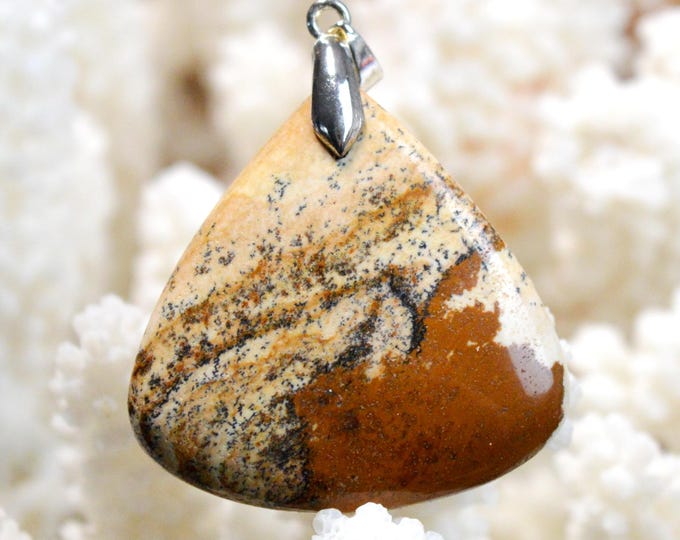 51-carat Landscape Jasper - natural stone cabochon pendant - Namibia / GC82