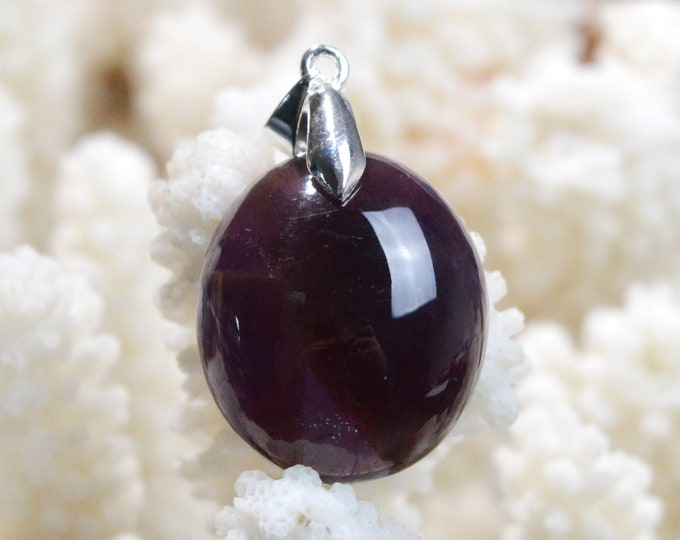 Améthyste 40 carats - pendentif cabochon pierre naturelle - Uruguay / EX2