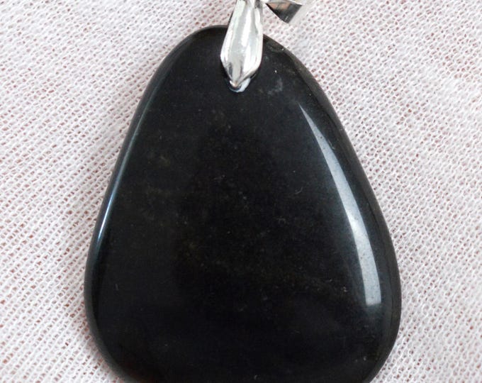 94 carat golden obsidian - natural stone cabochon pendant - Mexico /FU48