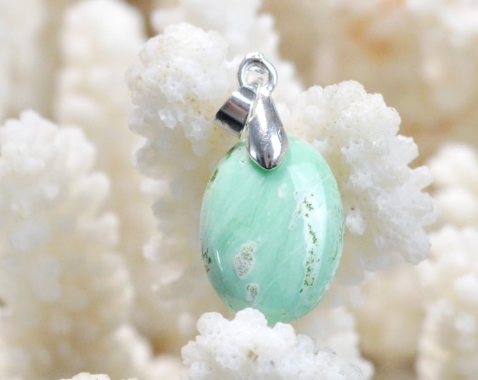 9 carat Variscite - natural stone cabochon pendant - USA / EV64