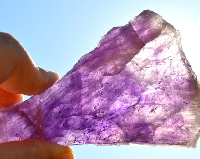 Slice - Amethyst - 1 polished side - 113 grams - Brazil