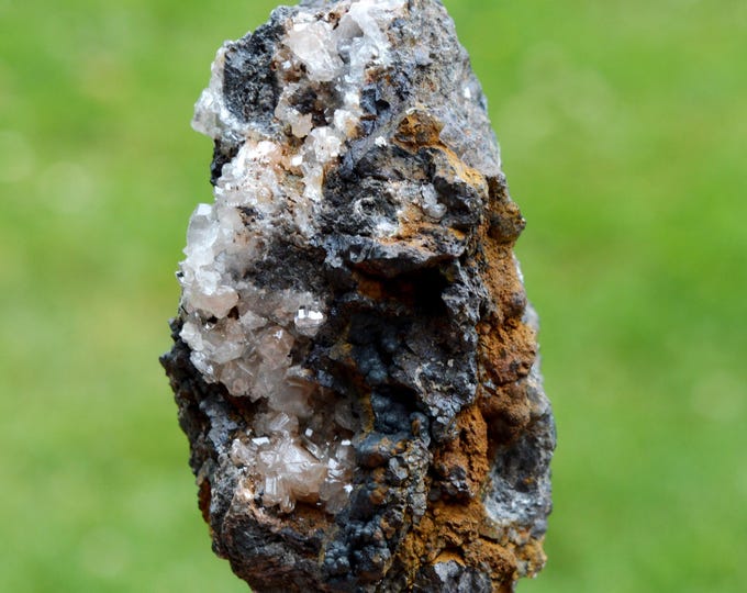 Cerussite & Goethite Galena 402 grams - Les Dalles Mine, Mibladen, Midelt Province, Drâa-Tafilalet Region, Morocco
