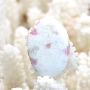 Quartz & tourmaline rose 27 carats - cabochon pierre naturelle - Taquaral, Brésil / ES54