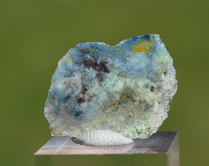 Bystrite Lazurite Calcite 2 grams - Malo-Bystrinskoe lazurite deposit, Malaya Bystraya River Valley, Slyudyanka, Lake Baikal area, Russia