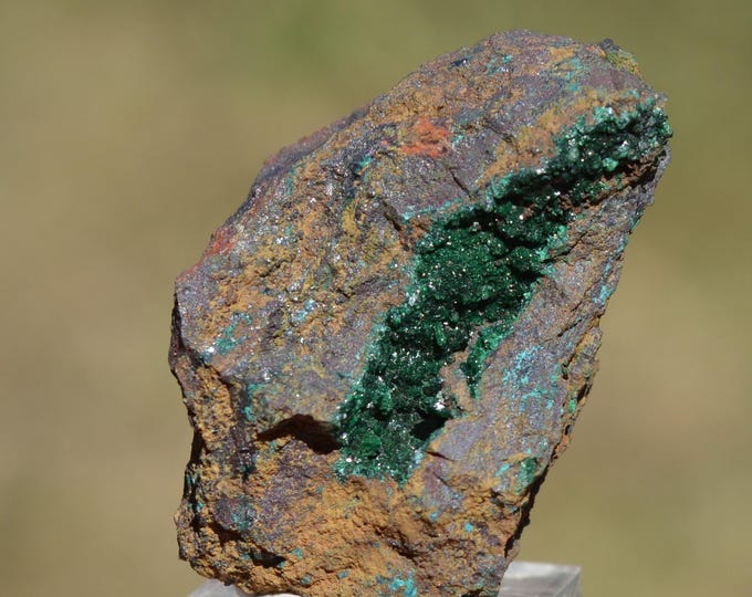 Malachite 32 grams - Kamariza mines, Agios Konstantinos, Lavrion Mining District, Lavreotiki, East Attica, Attica, Greece