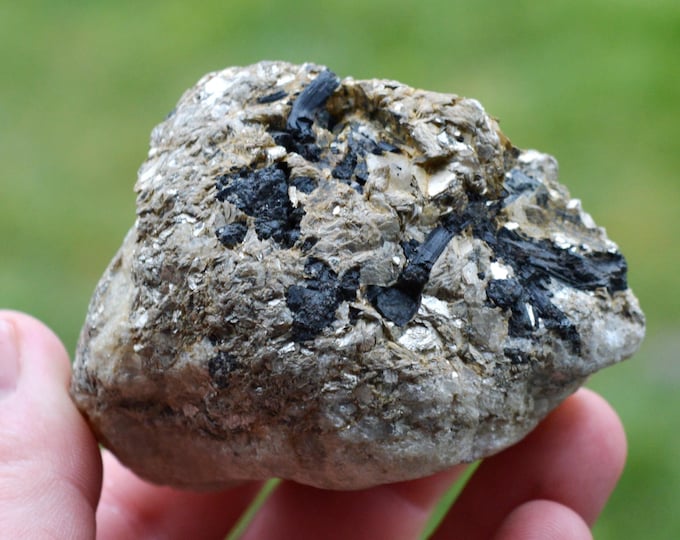 Tourmaline & Muscovite Quartz 277 grams - Perharidy peninsula, Roscoff, Morlaix, Finistère, Brittany, France