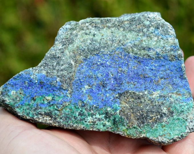 Metagabbro & Malachite Azurite Garnet - 875 grams - Madagascar