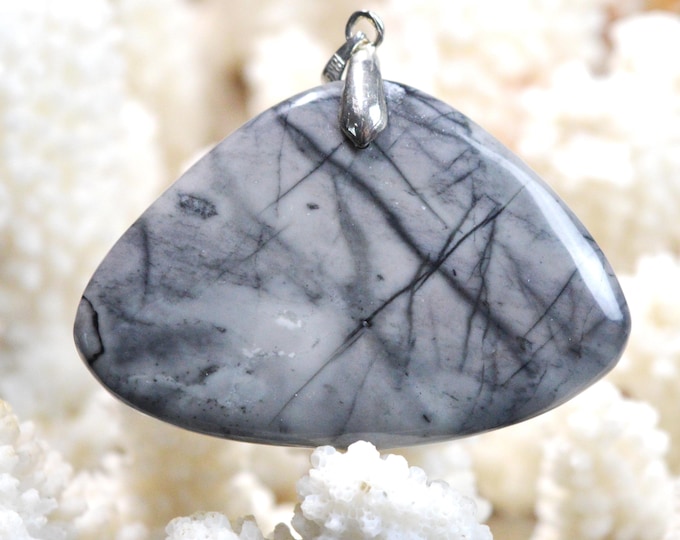 78-carat Picasso Jasper - natural stone cabochon pendant - Utah, USA / GA7