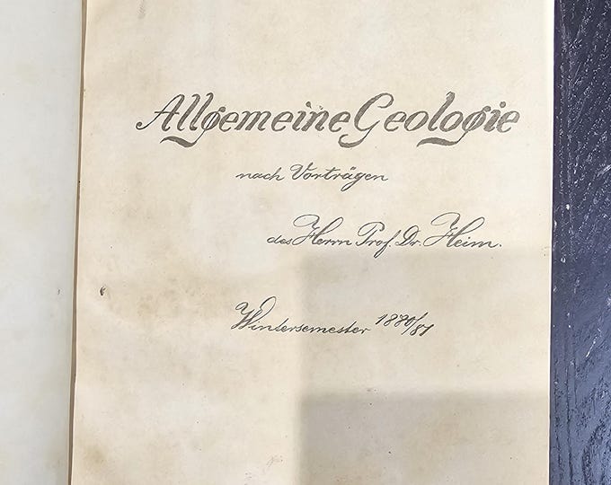 Allgemeine Geologie nach Vortraigen des Herrn Prof Dr Heim 1880/1881