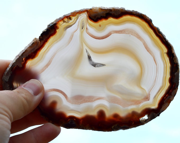 Agate slice 167 grams - Iraí, Rio Grande do Sul, Brazil