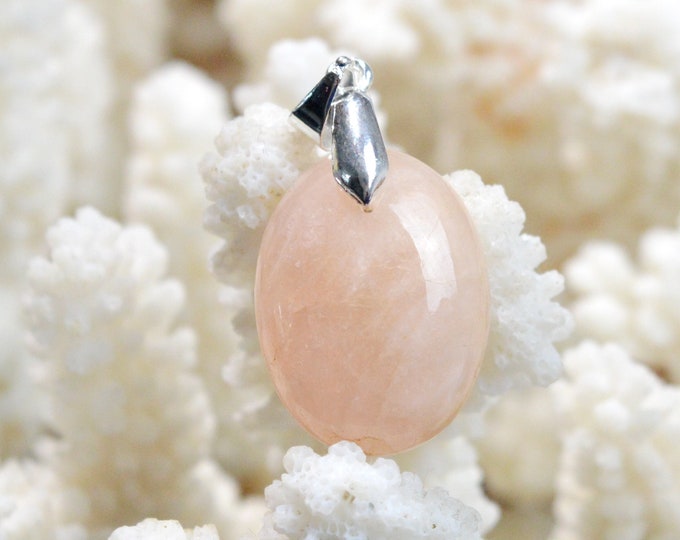 Morganite 27 carats - pendentif cabochon pierre naturelle - Pakistan / FA39