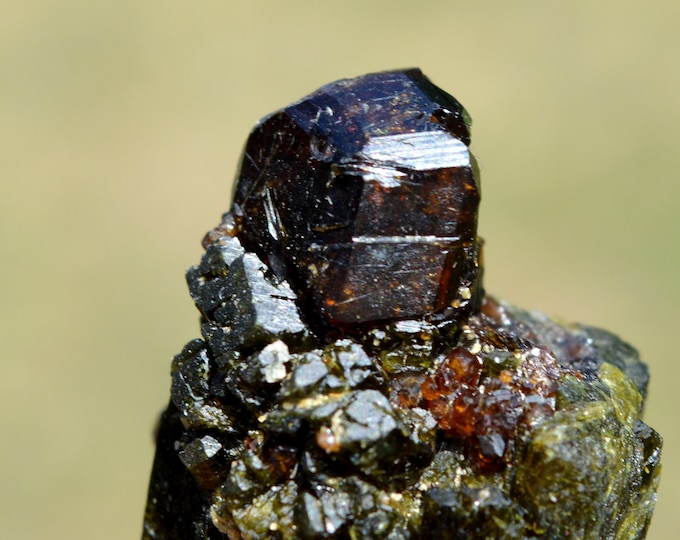 Andradite-Grossular Garnet & Epidote 38 grams - Trantimou, Diakon, Arrondissement of Diakon, Bafoulabé Cercle, Kayes Region, Mali